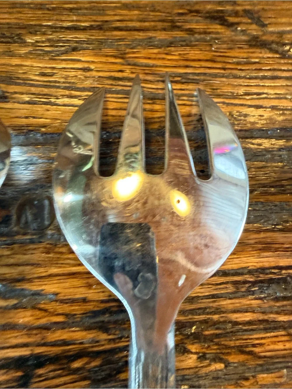 Pottery Barn Rustic Silver Salad Serving Set - Home Dining